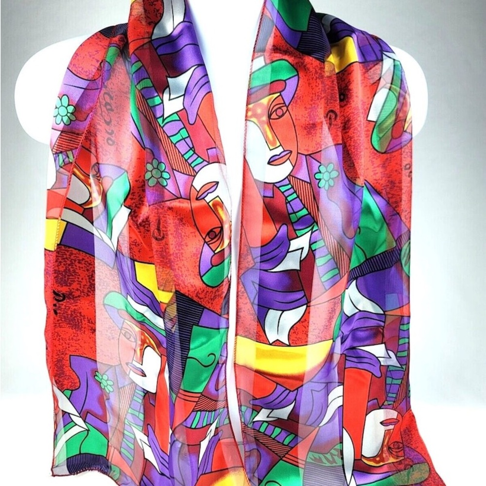 Pablo Picasso Art Ladies Scarf 58x13 New!